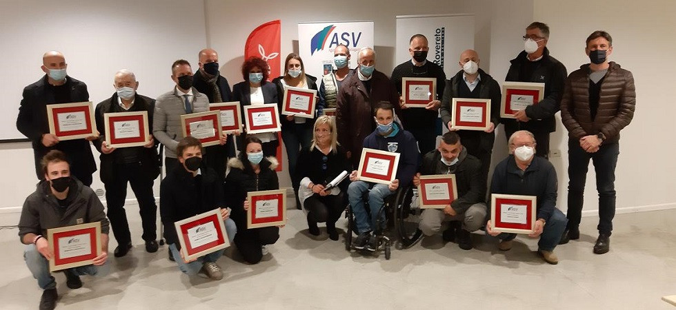 I volontari sono un esempio per tutta la comunità'', i riconoscimenti dell'Agenzia Sport Vallagarina