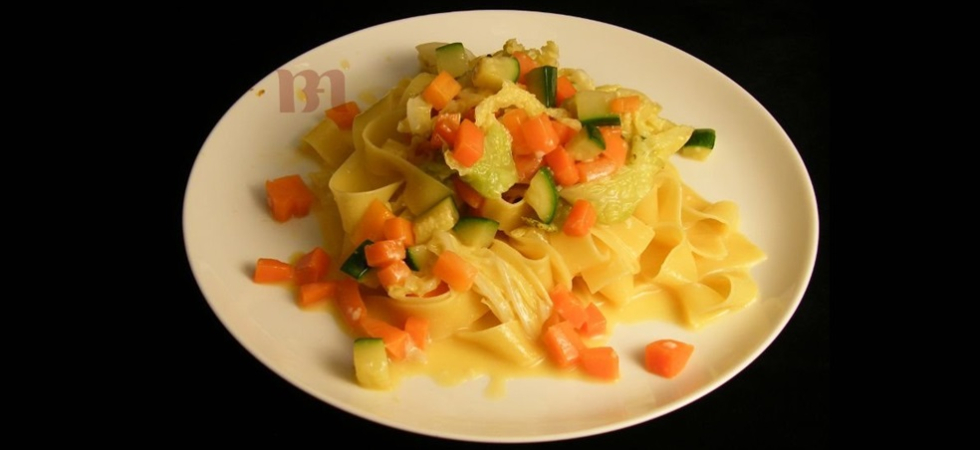 Tagliatelle alla carbonara vegetale, la ricetta del cuoco Andrea Bassetti