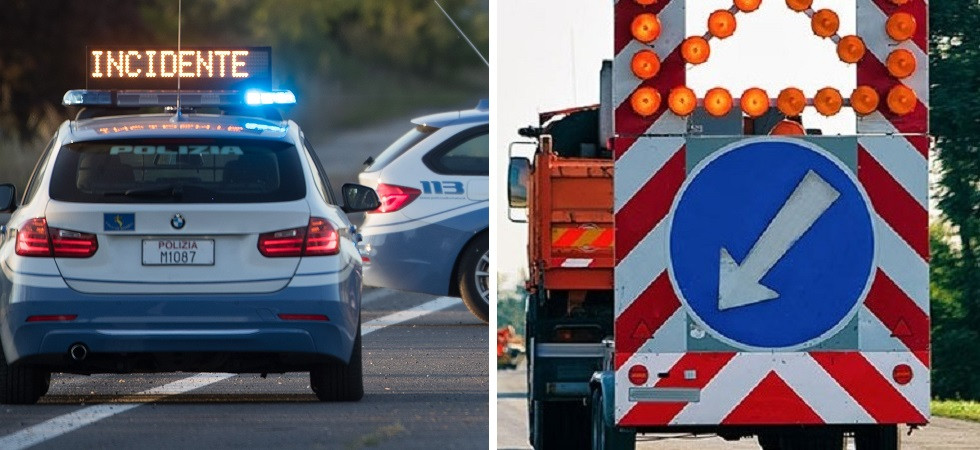 Foto d'archivio Trento, mezzo pesante in panne sulla tangenziale: bloccata una corsia, pericolo gasolio sulla carreggiata