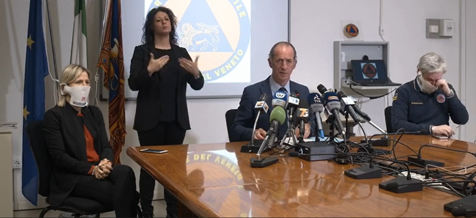 Coronavirus, in Veneto 5 decessi ma solo 19 nuovi positivi, Zaia