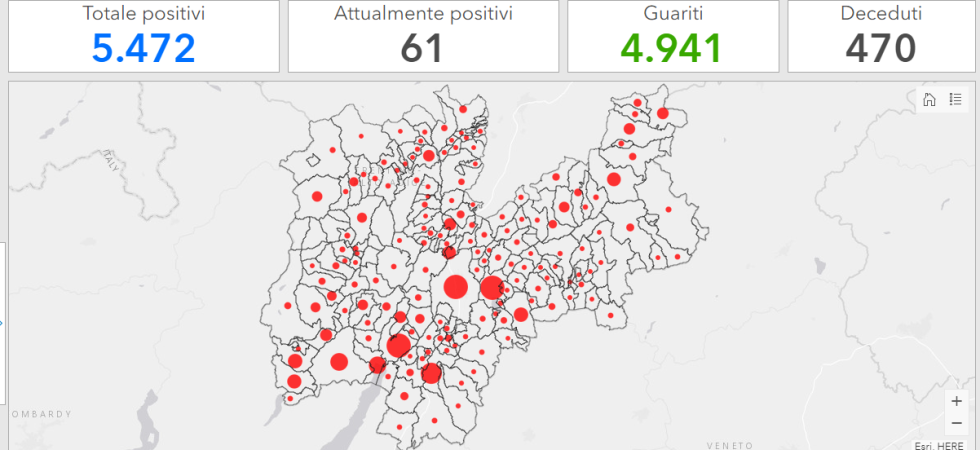 Coronavirus, ecco dove sono stati trovati i 5 nuovi positivi (nessuno a Trento)