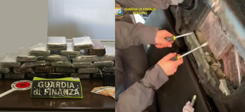 Fermato dai finanzieri in macchina aveva 30 chili di cocaina nascosti in una botola