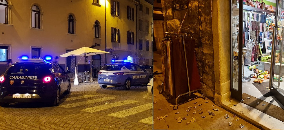 Incontra l'ex al minimarket e l'aggredisce devastando il locale, momenti di paura a Trento