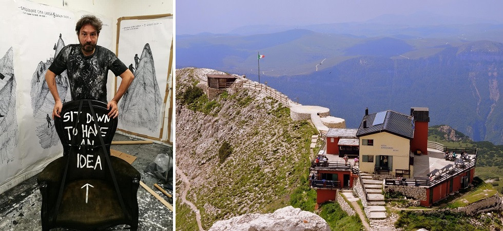 L’artista veneto vuole installare una poltrona su Cima Carega ma la Sat si oppone: “Non è così che si valorizza la montagna”