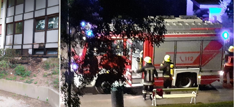 Si radunano sotto una casa e danno fuoco a un materasso
