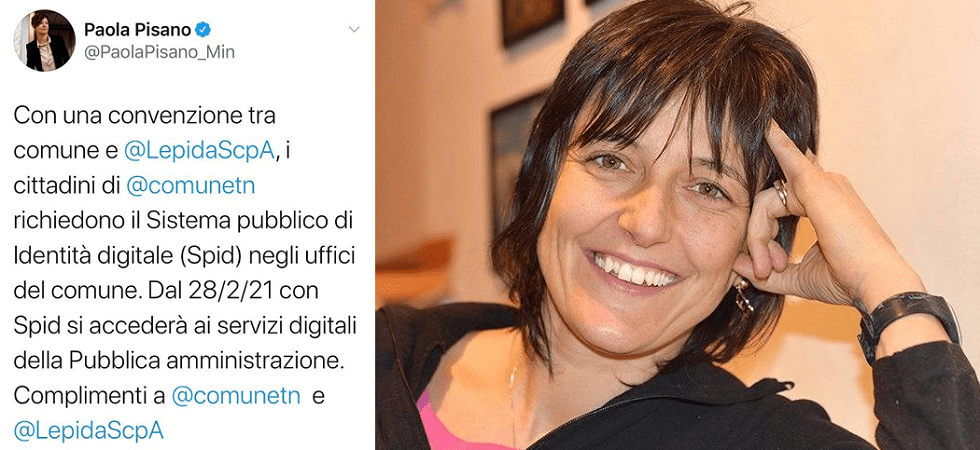 Rapporto cittadino e pubblica amministrazione, la ministra Pisano si complimenta con il Comune di Trento