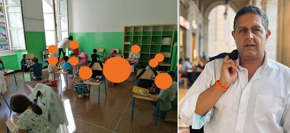 Toti lancia in rete la foto dei bambini in ginocchio sulle sedie