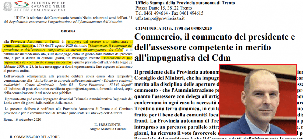 La Pat condannata da Agcom per aver violato il divieto di comunicazione istituzionale