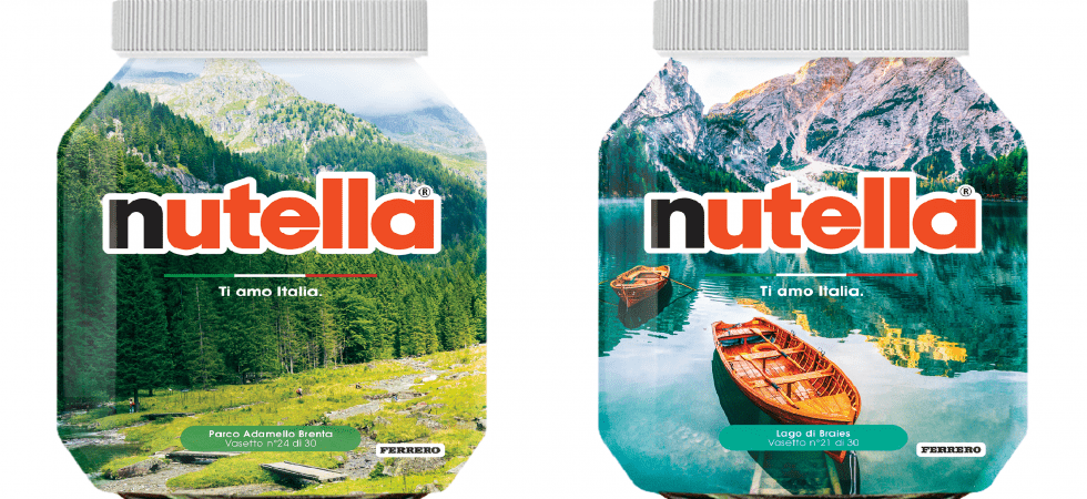 Il Lago di Braies e il Parco Adamello Brenta sui vasetti di Nutella