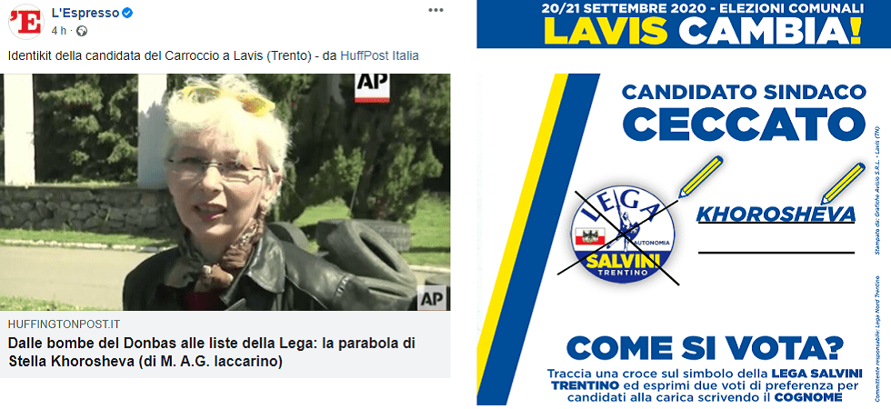 Le elezioni di Lavis e l'intrigo internazionale'', con la candidata della Lega ex portavoce dei filorussi