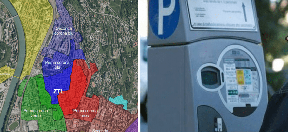 Aumentano le tariffe per parcheggiare a Trento: 2,20 euro all'ora nell'area di prima corona e 1,20 nella seconda