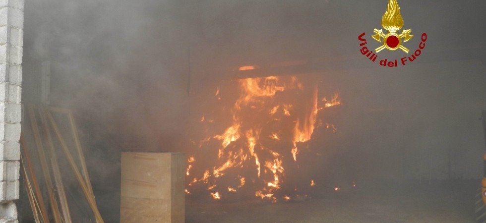 Una stalla avvolta dalle fiamme, i vigili del fuoco riescono a mettere in salvo gli animali