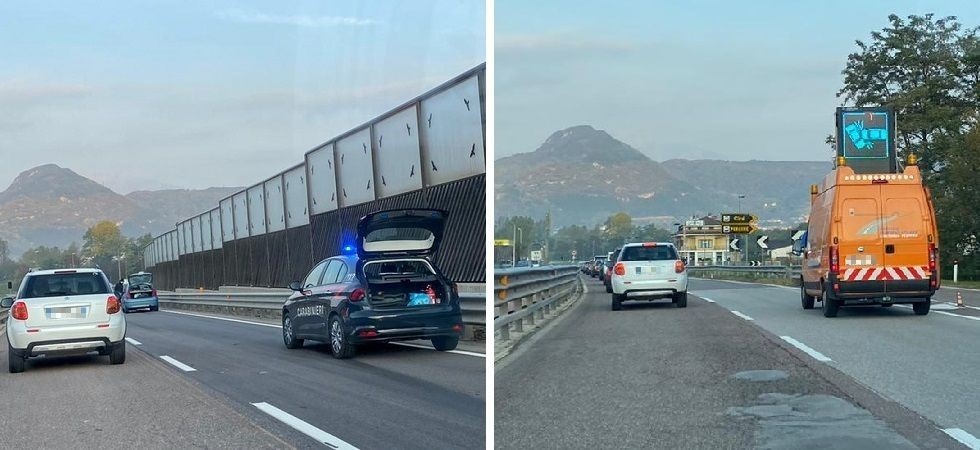 Foto Karol Tabarelli de Fatis Mezzo incidentato sulla strada della Valsugana: c'è un ferito