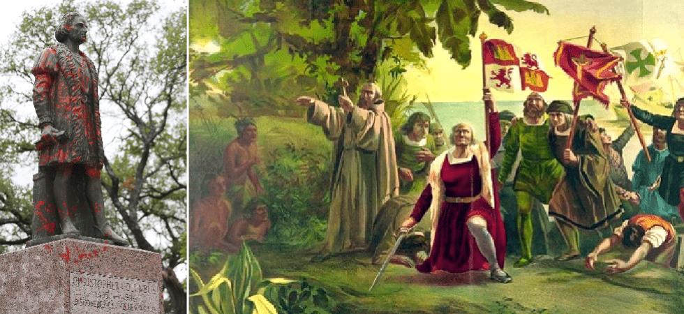 Eroe o assassino? Nel giorno del Columbus Day le statue dell'esploratore genovese vengono prese di mira
