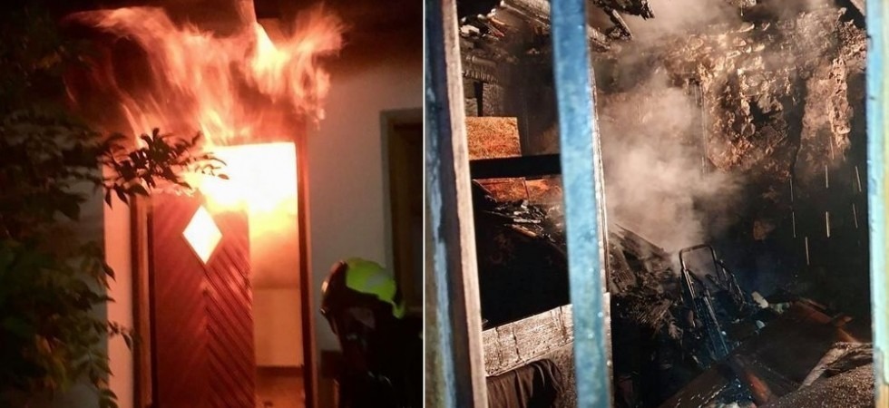 Incendio nella notte, le fiamme all'interno di un'abitazione