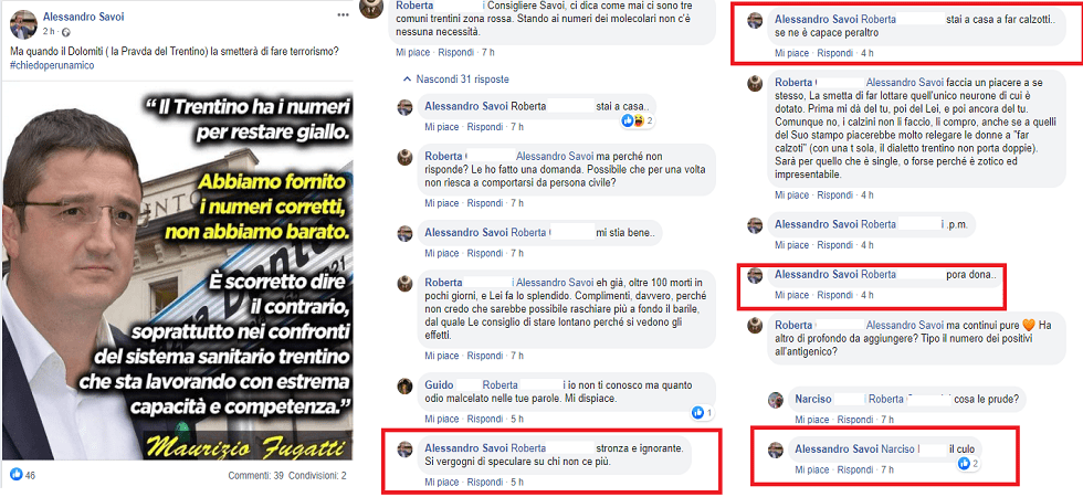 Il consigliere provinciale Savoi, sempre più presente su Facebook