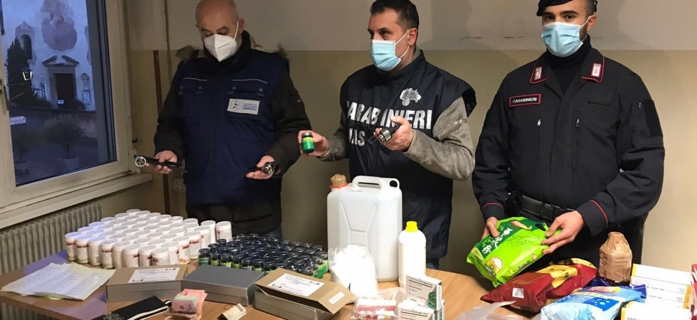 Farmaci anabolizzanti e dispositivi anti-covid illegali, i Nas di Trento smantellano un laboratorio clandestino