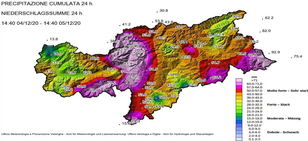 Emergenza neve, in Alto Adige si passa all'allerta Bravo (la terza più alta) fino a lunedì