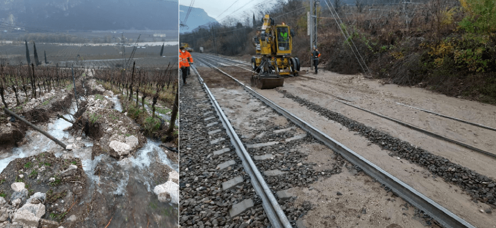 Maltempo, ripristinata la circolazione lungo la ferrovia del Brennero