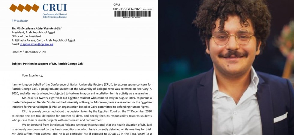 Trento assieme alle Università italiane per chiede la liberazione di Patrick Zaki