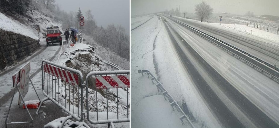 Maltempo, nevica fino a 500 metri