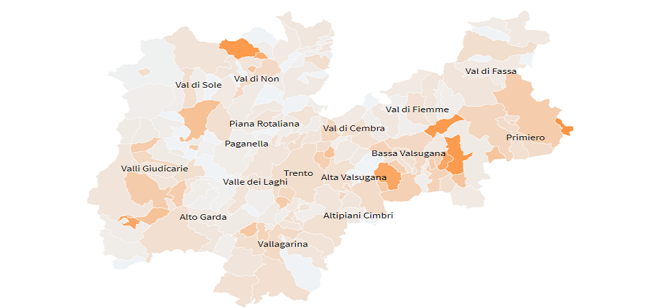 Coronavirus, i casi comune per comune da Folgaria ad Arco