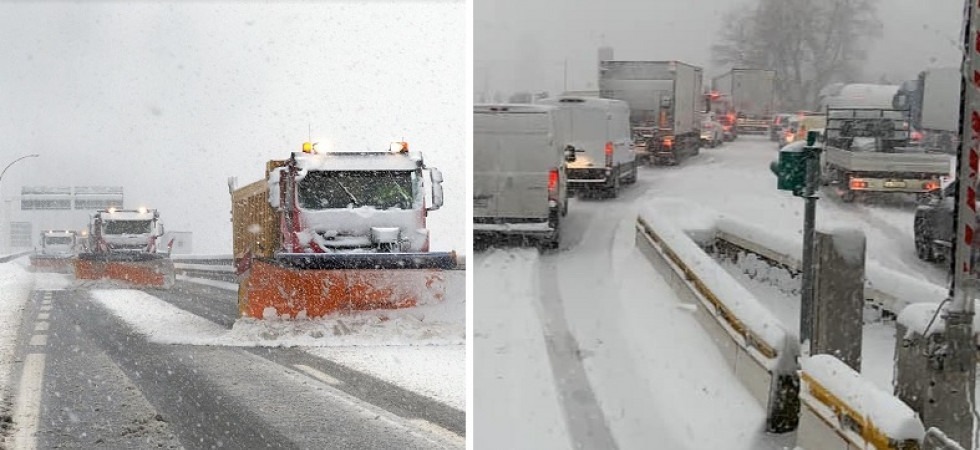 Maltempo, in A22 sono caduti in poco tempo fino a 50 centimetri di neve