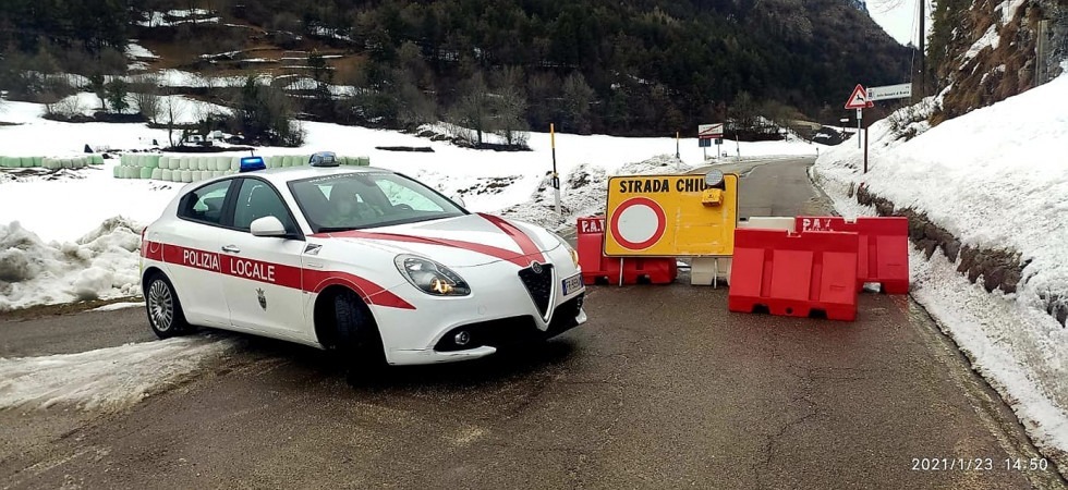 Ancora chiusa la strada statale 241 tra San Lorenzo Dorsino e Molveno
