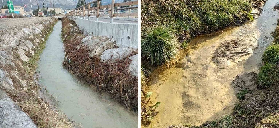 Melma gialla nel rio che finisce nel lago di Garda, l’allarme degli ambientalisti: “Inquinamento da fanghi”