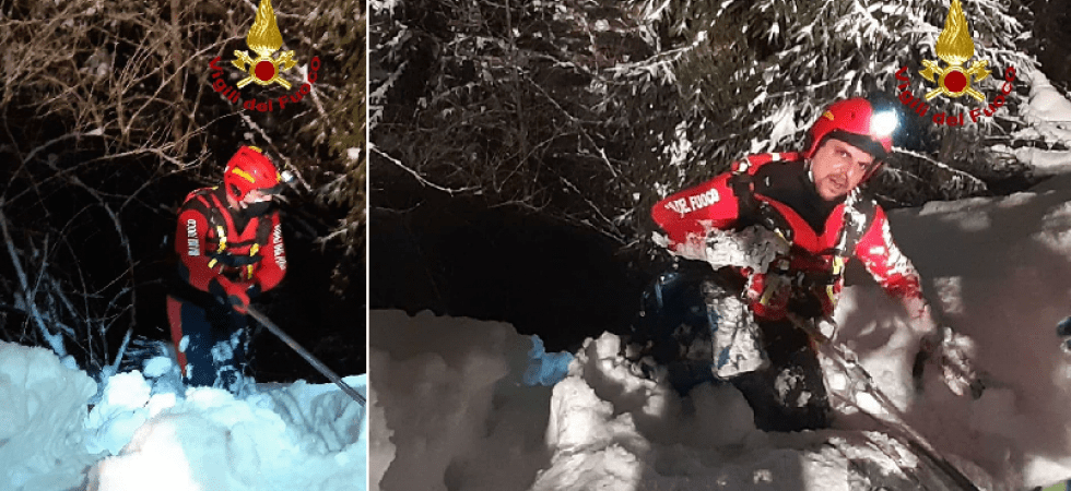 Il cane "Miele" cade per una scarpata di 50 metri e finisce nel greto di un torrente