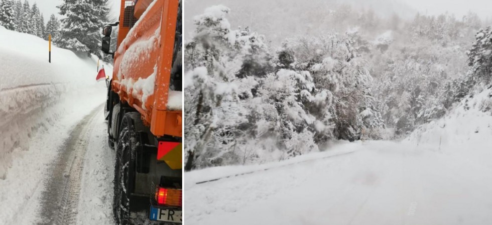 Maltempo, nevica ancora in diverse zone del Trentino