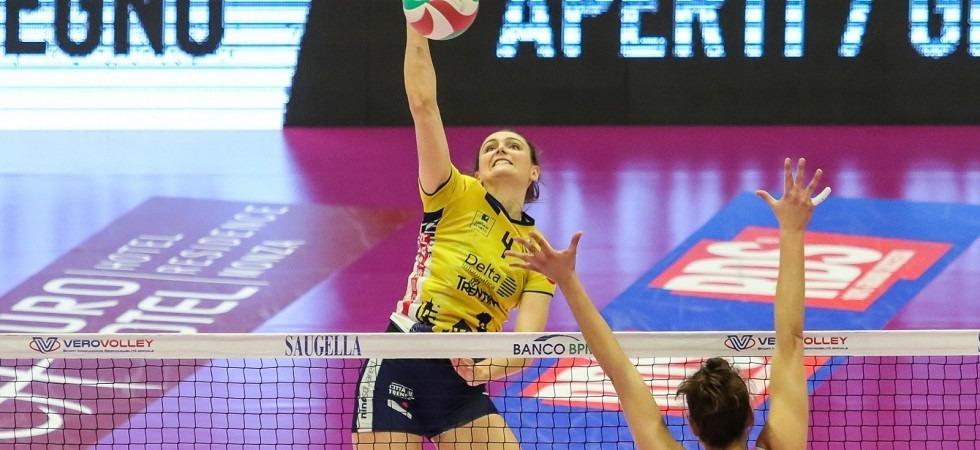 Francesca Trevisan, in attacco durante la sfida contro il Vero Volley Monza - foto di Roberto Delbo (Vero Volley)