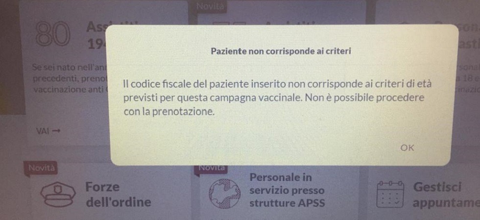 Vaccinazione, il sito del Cup ora va ma una cittadina: Non sempre prende i dati della tessera sanitaria''