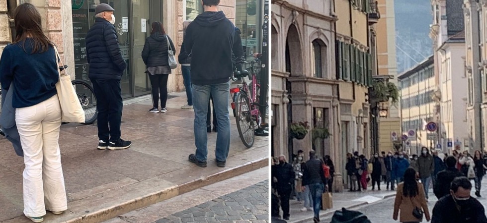 Coronavirus, Trentino in zona rossa e ai supermercati tornano le file