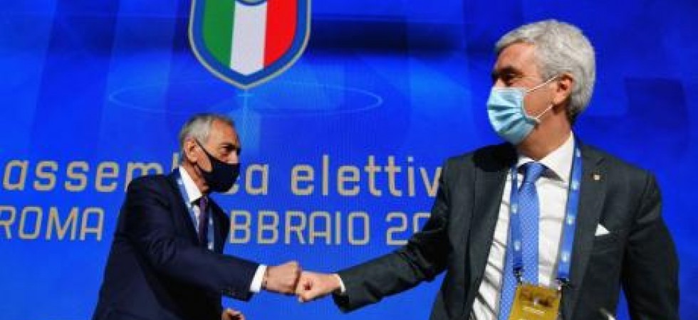 Gabriele Gravina e Cosimo Sibilia: riuscirà quest'ultimo a convincere il presidente federale a concedere la deroga al campionato d'Eccellenza del Trentino Alto Adige?
