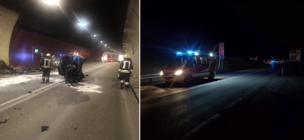 Perde il controllo e colpisce il guardrail