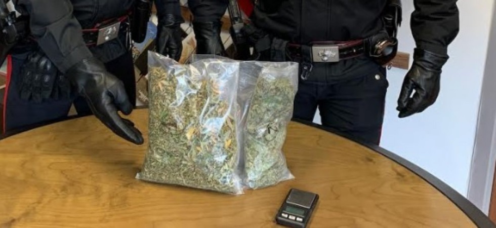 I carabinieri intervengono per una lite in famiglia ma entrati in casa trovano sul tavolo 300 grammi di marijuana