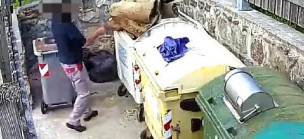 Furbetti dei rifiuti ripresi dalle telecamere, due persone sanzionate