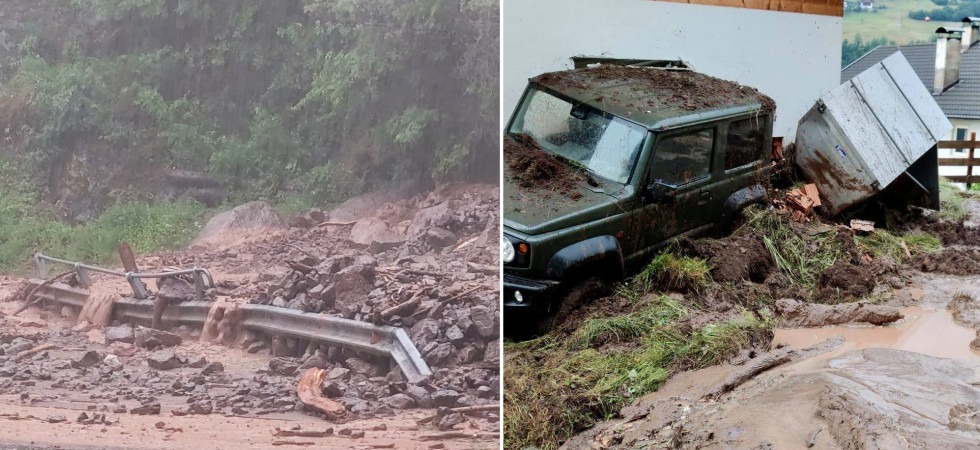 Maltempo in Alto Adige, auto e case travolte dal fango