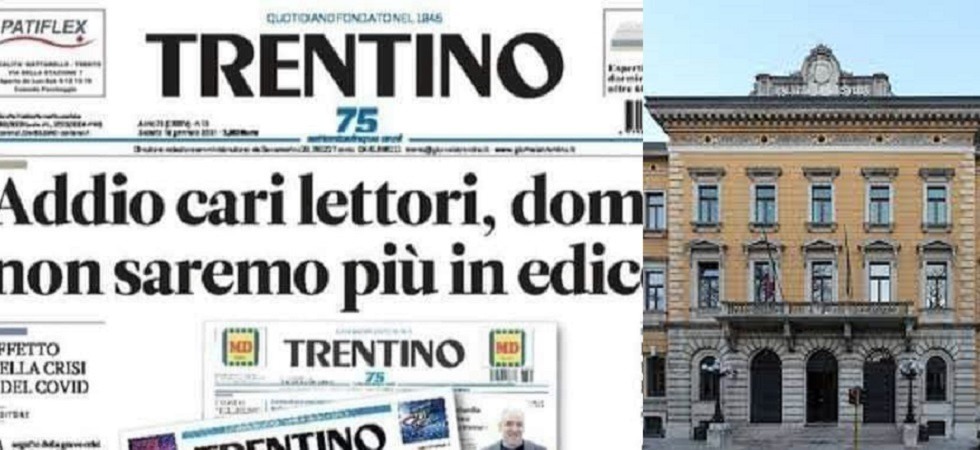 Repressione di condotta antisindacale'', l'imprenditore Ebner condannato per l'improvvisa chiusura del quotidiano Trentino