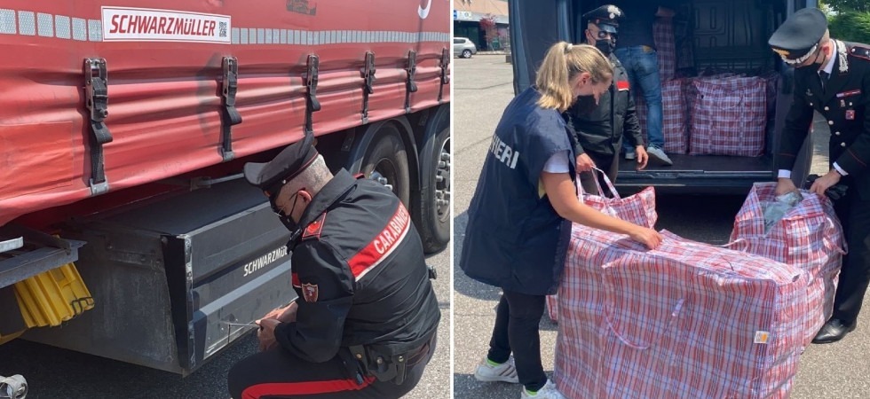 Maxi sequestro di marijuana, trovati oltre 230 chili nascosti tra biscotti e carbone