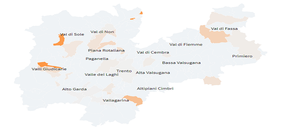 Coronavirus, in Trentino restano una cinquantina di positivi in totale (11 a Trento, 4 a Predazzo e Mezzolombardo)
