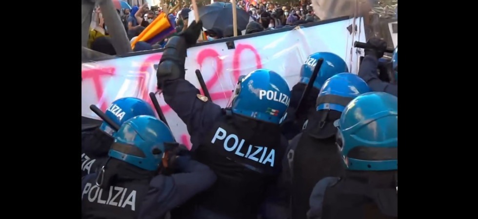 G20, scontri a Venezia tra forze dell'ordine e manifestanti