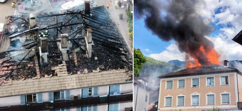 Le fiamme divorano il sottotetto di un edificio (VIDEO e FOTO), evacuate diverse famiglie