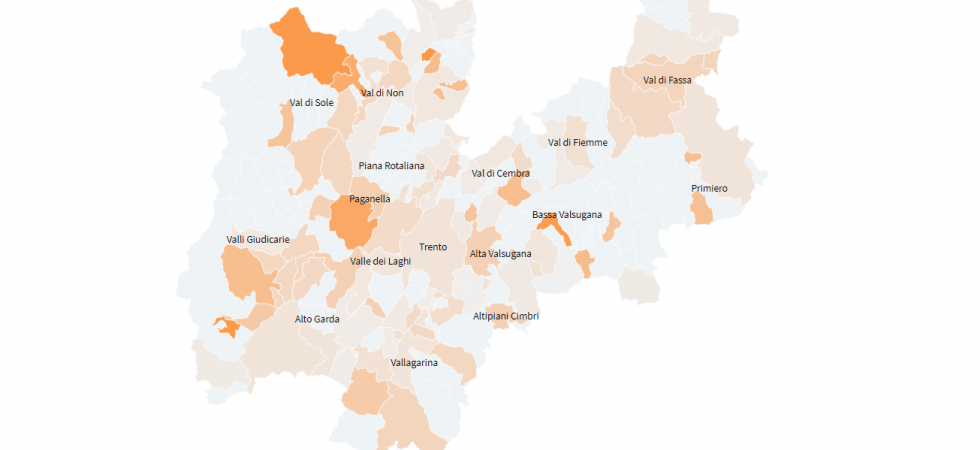 Da Rabbi a Pergine, da Malè a Trento ecco quanti residenti positivi ci sono nei diversi comuni