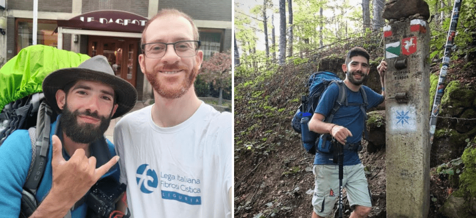 Alessio Tomasella ha la fibrosi cistica e sta percorrendo la Via Romea Germanica per sensibilizzare la collettività
