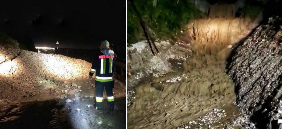 Maltempo nella notte, allagamenti e frane: bloccata una strada a passo Gardena e preoccupazione a Fleres