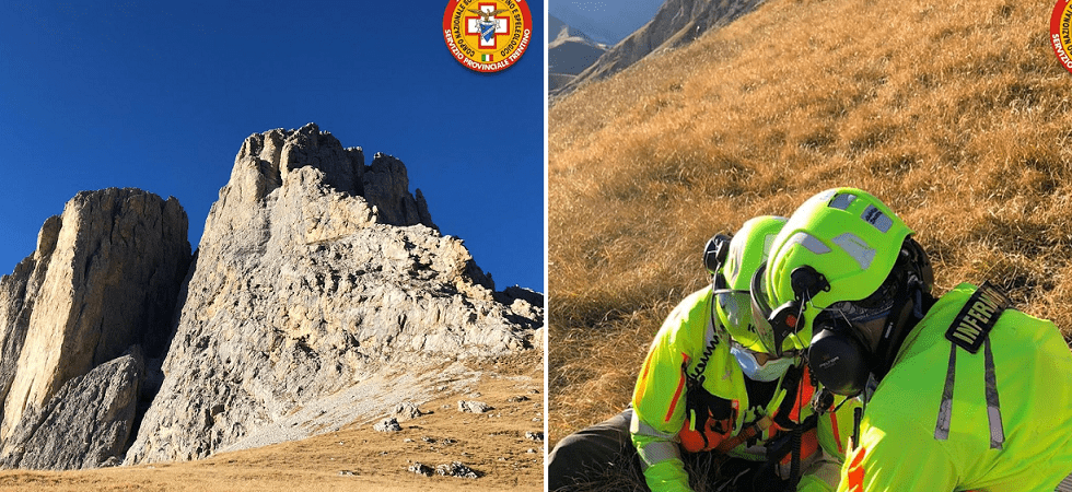Precipita con il parapendio, i colleghi piloti danno l'allarme