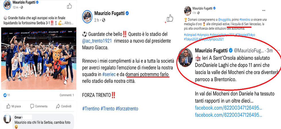 Fugatti sui social sbaglia ancora e sembra Branduardi: ciao DonDaniele Laghi che dopo 11 anni che lascia la valle dei