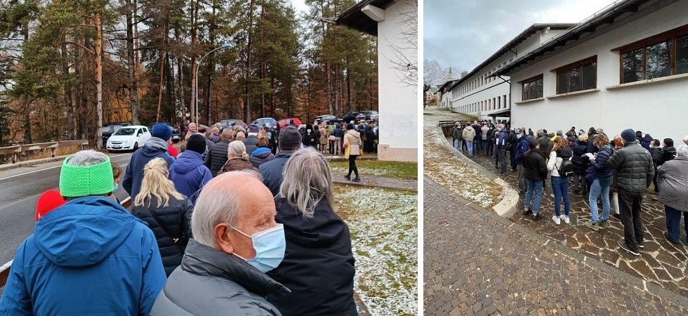 A Cortina d’Ampezzo per vaccinarsi c’è la coda: in 500 rispondo all’appello